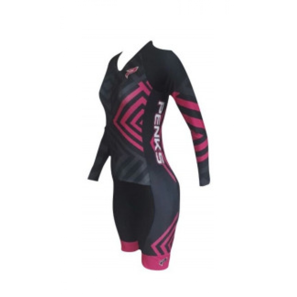 Macaquinho feminino ciclismo Penks Elite manga longa