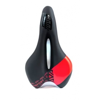 Banco Selim Rava Confort Gel Mtb Urbano Vazado Ergonomico