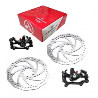 Freio Disco Bike Mecânico Diant / Tras 160mm Absolute Nero