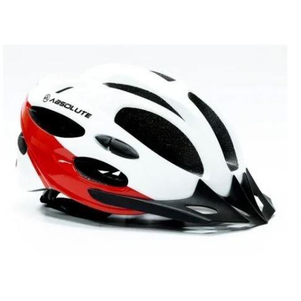Capacete de ciclismo Absolute Branco/Vermelho com led